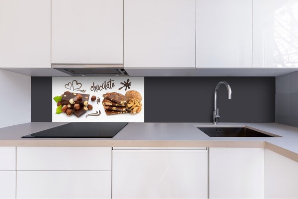 DIMEX | Plexisklo za kuchynskú linku PGT-08040-021 | 80 x 40 cm Čokoláda