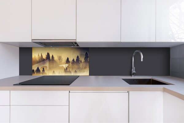 DIMEX | Plexisklo za kuchynskú linku PGT-08040-142 | 80 x 40 cm Lesná krajina