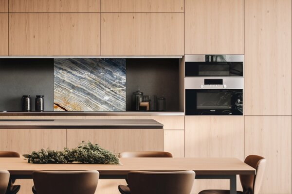 DIMEX | Plexisklo za kuchynskú linku PGT-08060-154 | 80 x 60 cm Žíhaný mramor