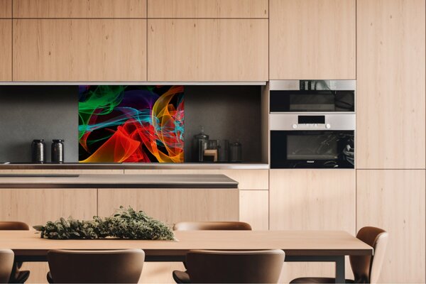DIMEX | Plexisklo za kuchynskú linku PGT-08060-018 | 80 x 60 cm Farebné linky