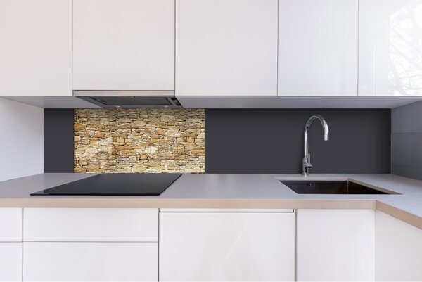DIMEX | Plexisklo za kuchynskú linku PGT-08040-257 | 80 x 40 cm Rustikálny béžový múr
