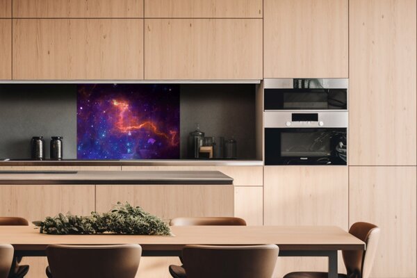 DIMEX | Plexisklo za kuchynskú linku PGT-08060-236 | 80 x 60 cm Farebná galaxia