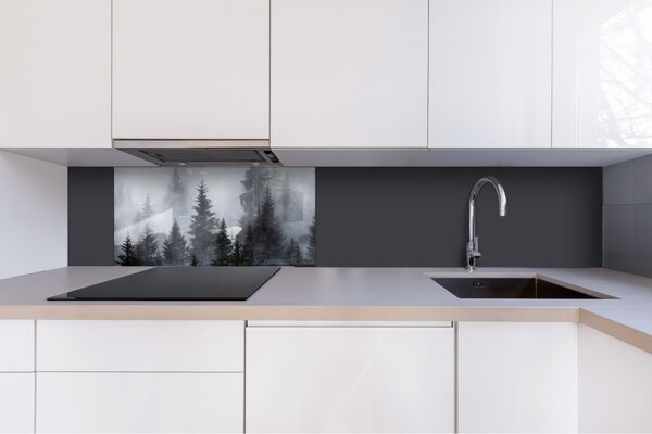 DIMEX | Plexisklo za kuchynskú linku PGT-08040-143 | 80 x 40 cm Hmla