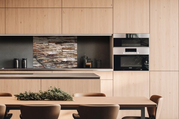 DIMEX | Plexisklo za kuchynskú linku PGT-08060-253 | 80 x 60 cm Kamenná stena