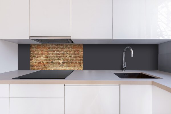DIMEX | Plexisklo za kuchynskú linku PGT-08040-306 | 80 x 40 cm Múr z červených tehál