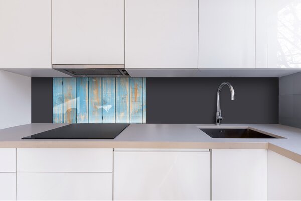 DIMEX | Plexisklo za kuchynskú linku PGT-08040-290 | 80 x 40 cm Staré modré lamely