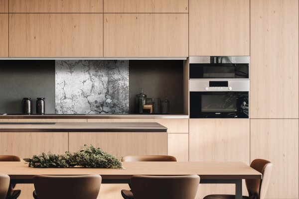 DIMEX | Plexisklo za kuchynskú linku PGT-08060-269 | 80 x 60 cm Šedá oprýskaný múr