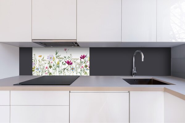DIMEX | Plexisklo za kuchynskú linku PGT-08040-144 | 80 x 40 cm Kvetinový vzor