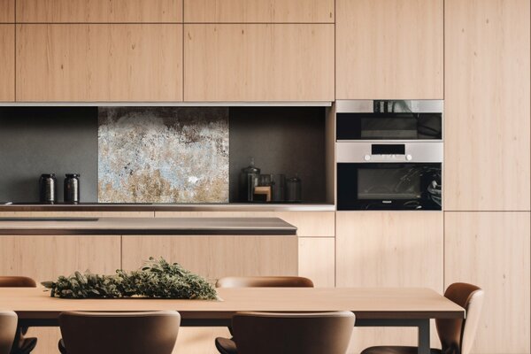 DIMEX | Plexisklo za kuchynskú linku PGT-08060-270 | 80 x 60 cm Betónový múr s trhlinami