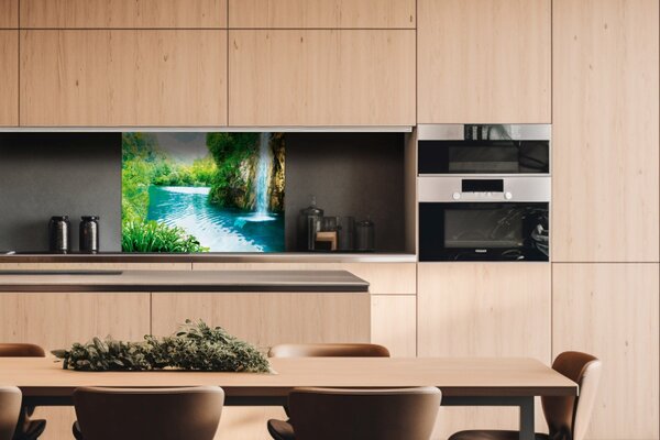 DIMEX | Plexisklo za kuchynskú linku PGT-08060-034 | 80 x 60 cm Relax v lese