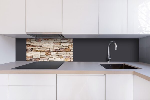 DIMEX | Plexisklo za kuchynskú linku PGT-08040-088 | 80 x 40 cm Kamenný múr
