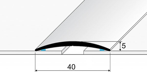 Prechodový profil 40 mm, oblý (samolepiaci) | nivelácia 0 - 6 mm Dub texas E936