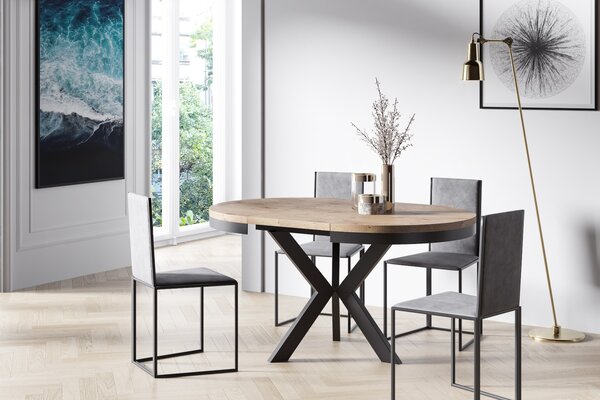 OKRÚHLY ROZKLADACÍ STÔL PIERRE 100 + 38 cm