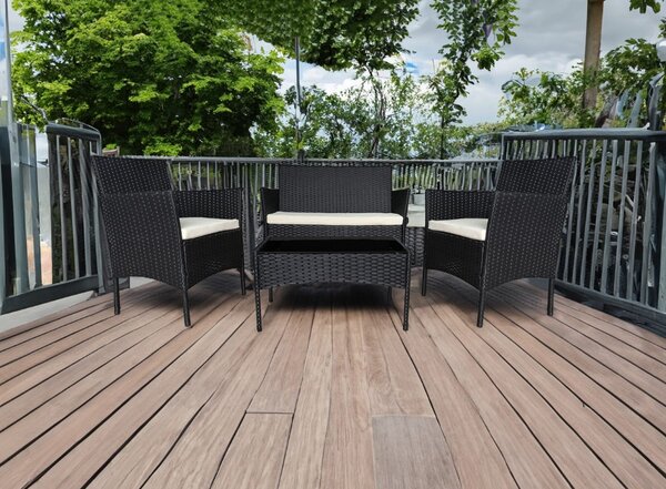Záhradný set MADERA – čierny