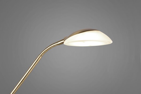 Trio R40073508 LED stojacie svietidlo Orson 1x27W + 1x4,5W | 3150lm | 3000K | IP20 - stmievateľné, pamäťová funkcia, oddelené vypínače, mosadz s alabastrom