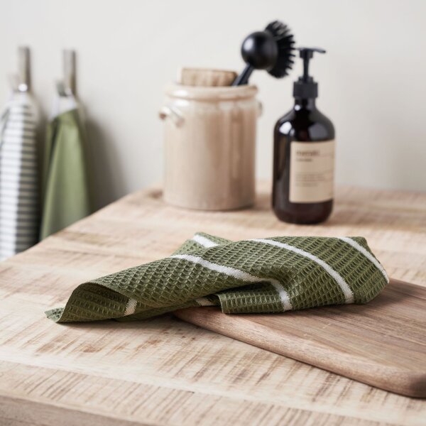 Bavlnená handrička Olive Green – set 2 ks