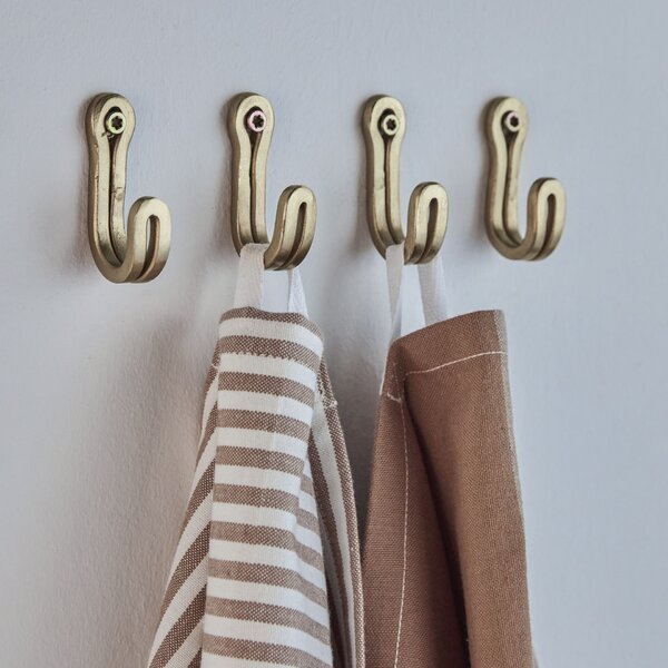 Kovové háčiky Brass Finish – set 4 ks