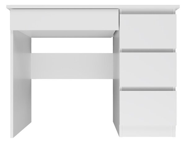 JASMIN písací stôl so zásuvkami, biely, pravý