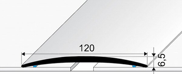 Prechodový profil 120 mm, oblý (samolepiaci) | nivelácia 0 - 10 mm Šampaň E02