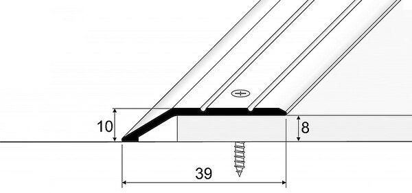 Prechodový ukončovací profil pre krytiny do 8 mm (skrutkovací) Šampaň E02