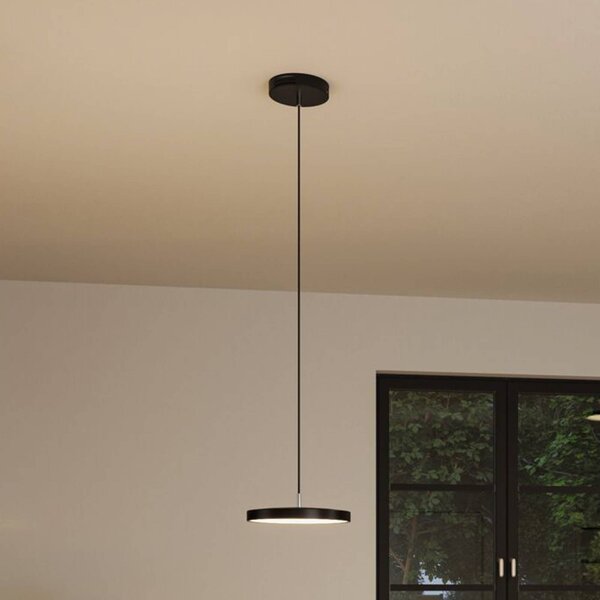 Paulmann Hildor LED závesné svietidlo, Zigbee, čierne, Čierna, Obývacia izba / jedáleň, kov, Moderný, Závesné svietidlo