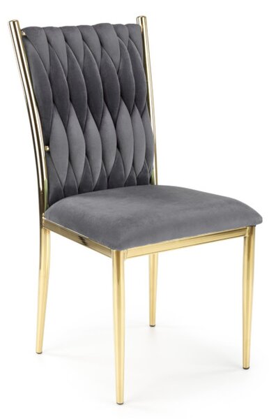Jedálenská stolička K436, 48x94x55, popol/zlatá