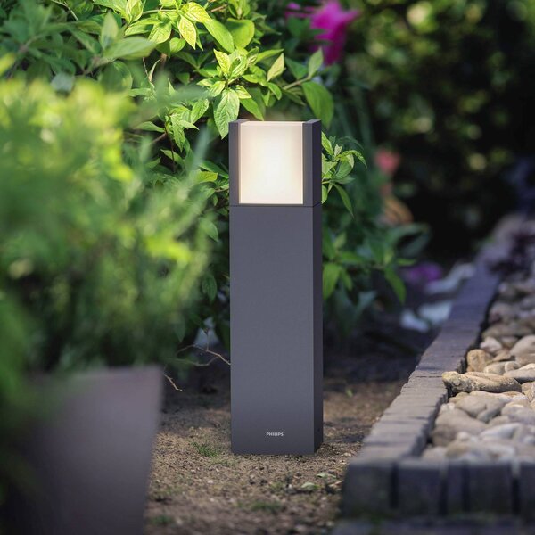 Podstavcové svietidlo Philips Arbour UE LED, Čierna, Hliník, Moderný, Vonkajčie stĺpové osvetlenie