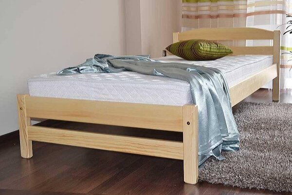 MPE, ADRIANA 90x200 posteľ z masívneho dreva, dekor borovice, jelša, dub, orech