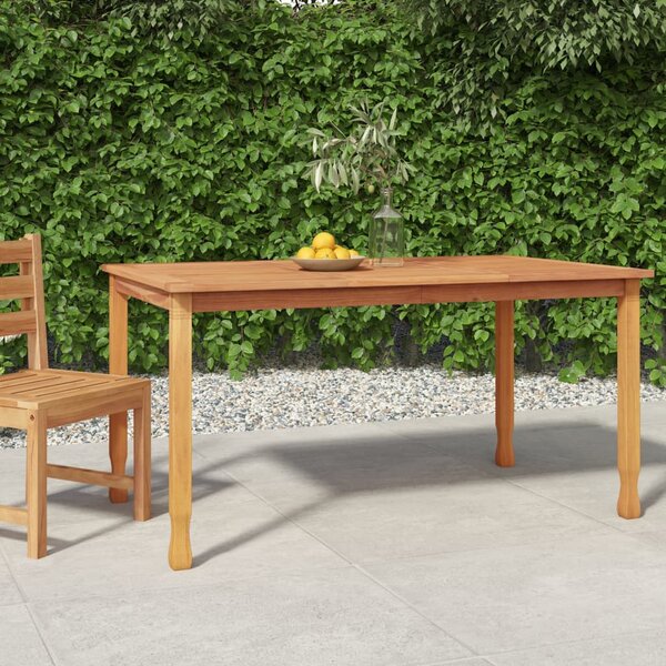 Záhradný jedálenský stôl 150x90x75 cm tíkové masívne drevo