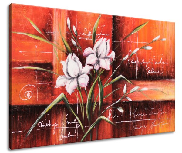 Ručne maľovaný obraz Rozkvitnutý tulipán Rozmery: 120 x 80 cm