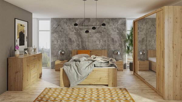 Mirjan24 Spálňa Kler VI, Farby: biela / biely + ekokoža soft 020 pik 5902928536669