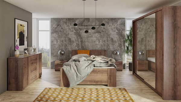 Mirjan24 Spálňa Kler VI, Farby: biela / biely + ekokoža soft 020 pik 5902928536669