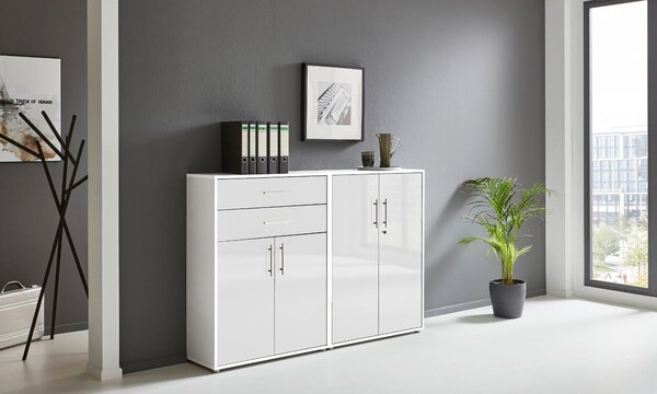 SKRINKA NA DOKUMENTY, biela, biela s vysokým leskom, 168,8/113,6/33 cm MID.YOU - Online Only kancelárie, Online Only