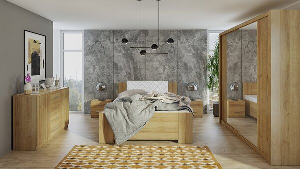 Mirjan24 Spálňa Kler VI, Farby: biela / biely + ekokoža soft 020 pik 5902928536669