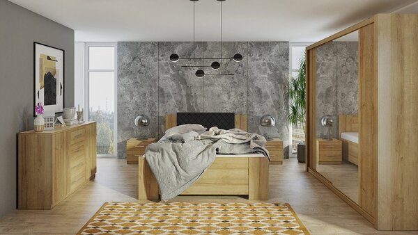 Mirjan24 Spálňa Kler VI, Farby: biela / biely + ekokoža soft 020 pik 5902928536669