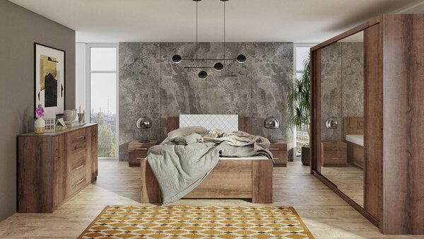Mirjan24 Spálňa Kler VI, Farby: biela / biely + ekokoža soft 020 pik 5902928536669