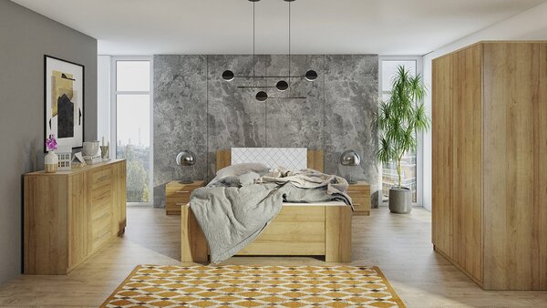 Mirjan24 Spálňa Kler XI, Farby: biela / biela + ekokoža Soft Pik 011 5902928238884