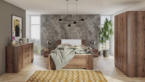 Mirjan24 Spálňa Kler XI, Farby: biela / biela + ekokoža Soft Pik 011 5902928238884