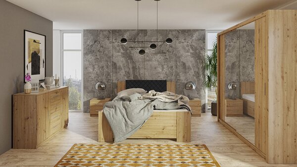 Mirjan24 Spálňa Kler VI, Farby: biela / biely + ekokoža soft 020 pik 5902928536669