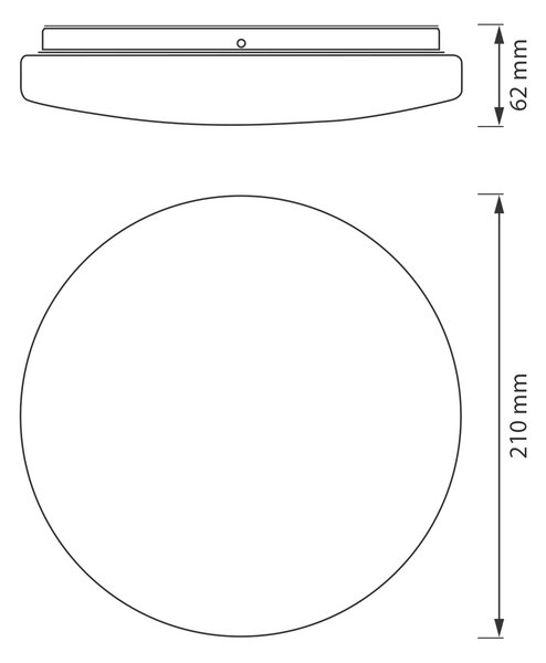 LEDVANCE LEDVANCE, Kúpeľňové stropné svietidlo, ø 210mm, 900lm, 12W, 3000K, IP44, AC464780055