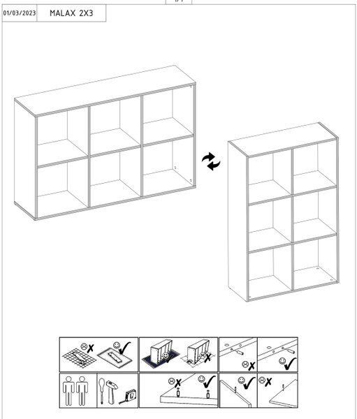 TP Living Regál MALAX 110 cm biely