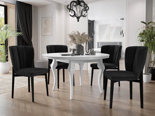 Mirjan24 Moderná čalúnená stolička ST106, Farby: čierna, Potah: Magic Velvet 2216 5903211304866