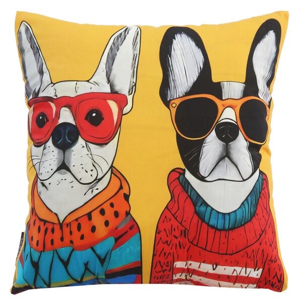 XPOSE® Set obliečok na vankúš POP-ART DOG (digitálna tlač) 43x43 cm - set 4ks