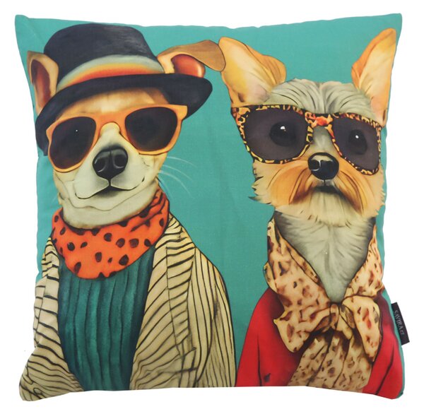 XPOSE® Set obliečok na vankúš POP-ART DOG (digitálna tlač) 43x43 cm - set 4ks