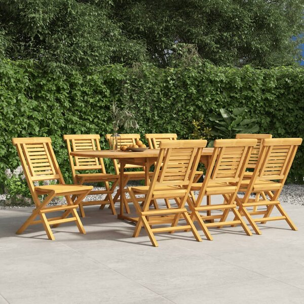 Skladacie záhradné stoličky 8 ks 47x63x90 tíkový masív