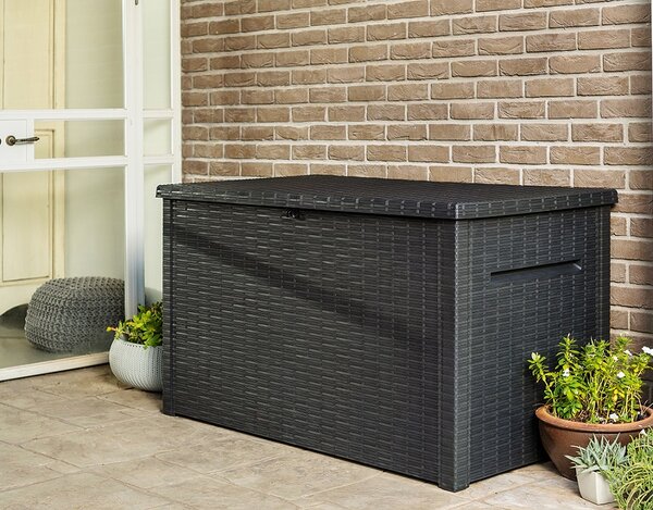 Ratanea Záhradný úložný box BRAVA 850L tmavosivý