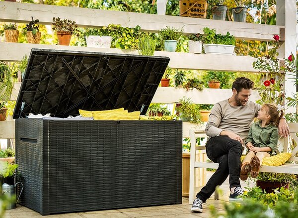 Ratanea Záhradný úložný box BRAVA 850L tmavosivý