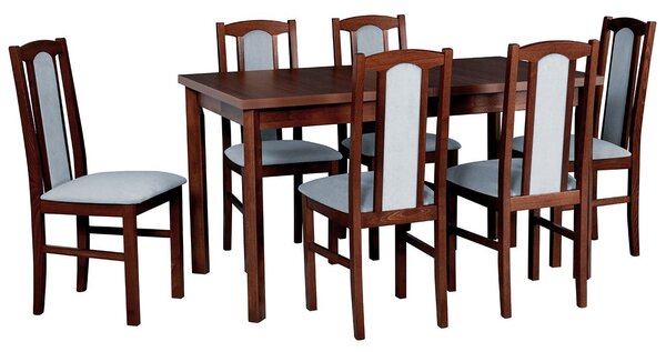 Rozkladací stôl so 6 stoličkami AL31, Morenie: jelša - L, Poťahové látky: 5 - Inari23 Mirjan24 5902928101591