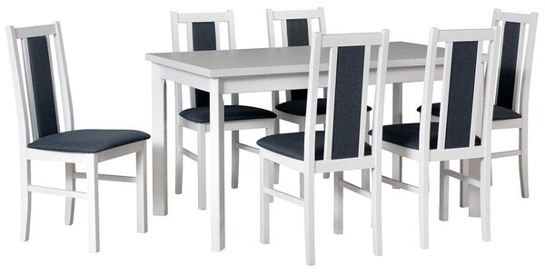 Rozkladací stôl so 6 stoličkami AL32, Morenie: sonoma - L, Poťahové látky: 11 - Inari 96 Mirjan24 5902928073362