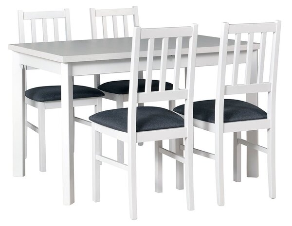 Rozkladací stôl so 4 stoličkami - AL23, Morenie: grafit - L, Poťahové látky: 2 - Berlin 03 Mirjan24 5902928071245